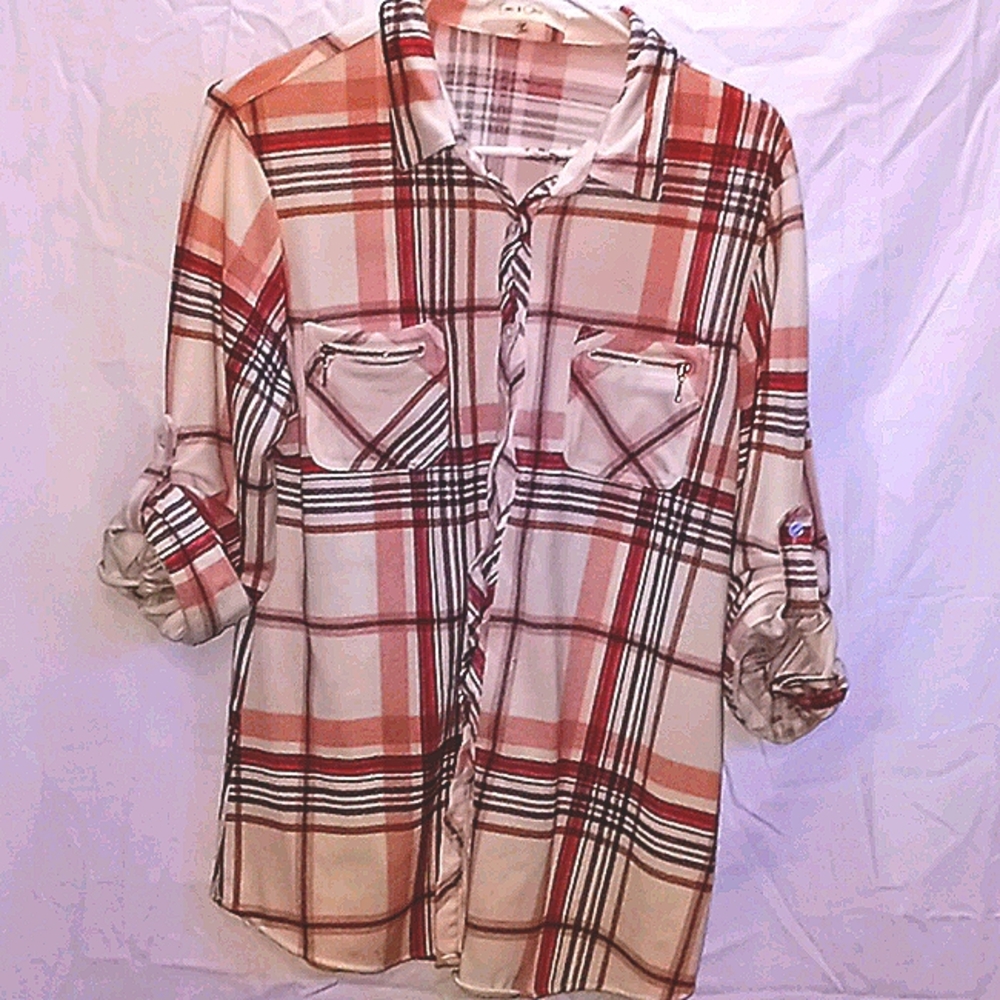 Womens plaid button up